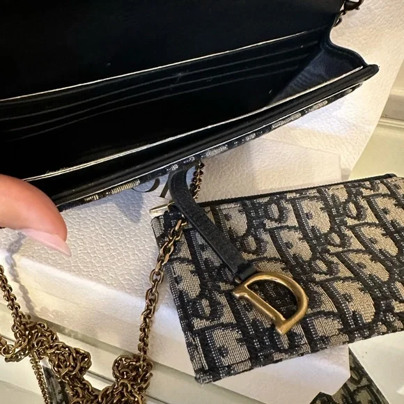 Dior Saddle Long Wallet on Chain - Picture 9 of 10